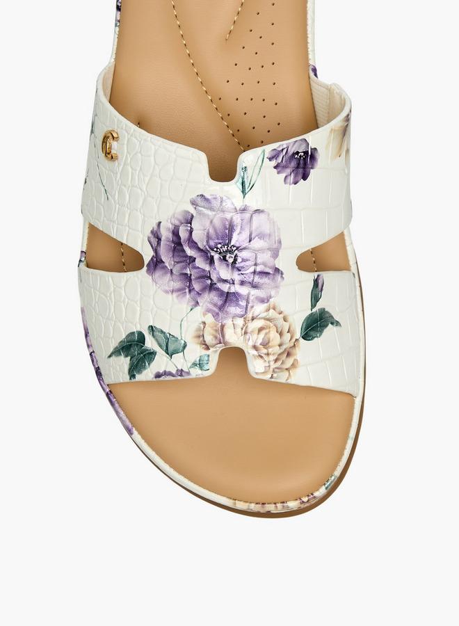 Le Confort Women Floral Print Slide Sandals - Image 4